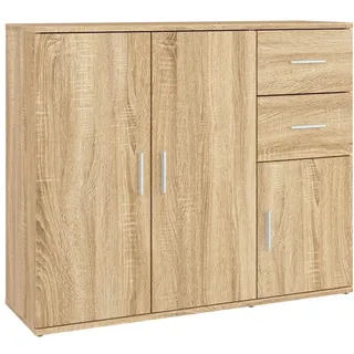 vidaXL Sideboard, Kommode mit viel Stauraum, Mehrzweckschrank Anrichte für Wohnzimmer, Schrank Beistellschrank, Modern, Sonoma-Eiche Holzwerkstoff