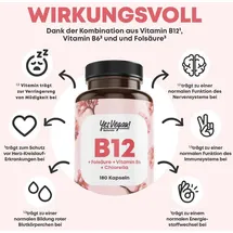 yes vegan Vitamin B12 hochdosiert Kapseln 180 St.