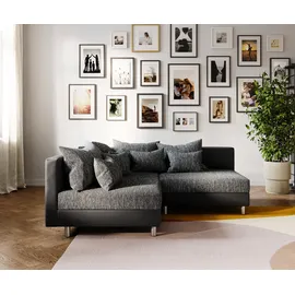 DeLife Ecksofa Clovis Schwarz Ottomane Links modular erweiterbar, Design Ecksofas, Couch Loft, Modulsofa, modular
