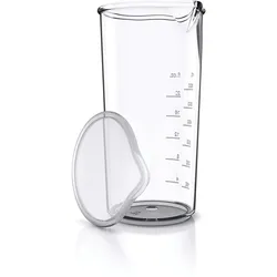 Arendo Messbecher 600ml ideal für elektrische Handmixer und Handrührer, Skalierung für Milliliter und Unzen, Transparent