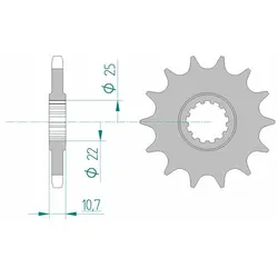 AFAM Standard-Stahlkettenrad 21606 - 525