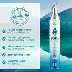 SodaSmart Tausch-Box CO2 Zylinder Kohlensäure 450g SODASMART T inkl. Tausch