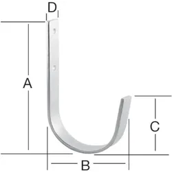 Flacheisenhaken U-Form - 17 kg