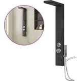 vidaXL Duschpaneel-System Aluminium Schwarz