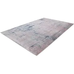 Teppich ARTE ESPINA "Ocean 400", rosa (rosa, blau), B:170cm H:23mm L:240cm, Viskose, Teppiche, Angenehm flauschige Haptik, handgefertigte Unikate, pflegeleicht