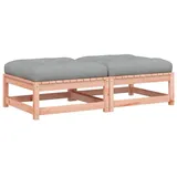 vidaXL Gartenhocker mit Kissen 2 Stk. Massivholz Douglasie