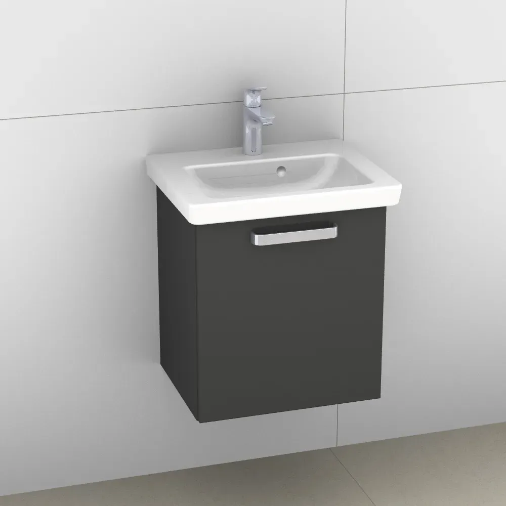 Artiqua 414 Waschtischunterschrank für Subway 2.0 7315F0 Anthrazit Hochglanz, 414-WUT-V79-L-7015-51 414-WUT-V79-L-7015-51