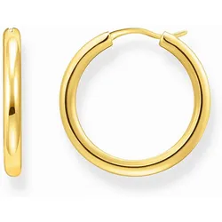 Goldfarbene, klassische Kreolen, mit abgerundeter, etwas breiterer Form - Thomas Sabo Modell: CR745-001-21
