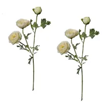 Hti-Living Ranunkel 2er Set Weiß Flora