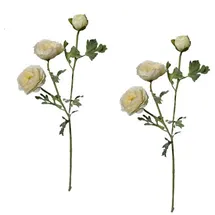 Hti-Living Ranunkel 2er Set Weiß Flora