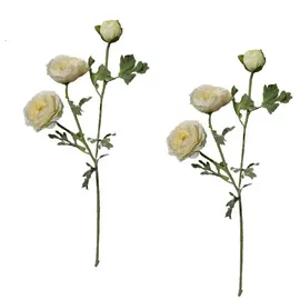 Hti-Living Ranunkel 2er Set Weiß Flora