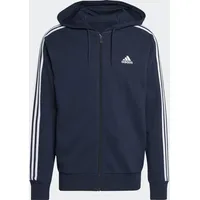 Adidas Essentials French Terry 3-Streifen Kapuzenjacke Legend Ink / White L