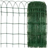 Floordirekt Gartenzaun Ziergeflecht 1000 x 65 cm Grün/Eisen