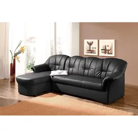 DOMO collection Ecksofa DOMO COLLECTION "Papenburg, zeitlose Rückensteppung, elegante Formensprache, L-Form", schwarz, B:235cm H:84cm T:140cm, Kunstleder SOFTLUX;Luxus-Microfaser (100% Polyester);Struktur ( 90% Polyester, 10% Polyacryl);Microfaser PRIMABELLE (100%