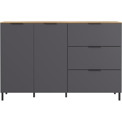 Germania Californa Sideboard Holzwerkstoff Grau/Braun