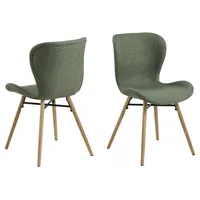 Actona Esszimmerstuhl Batilda Polyester grün 2er Set