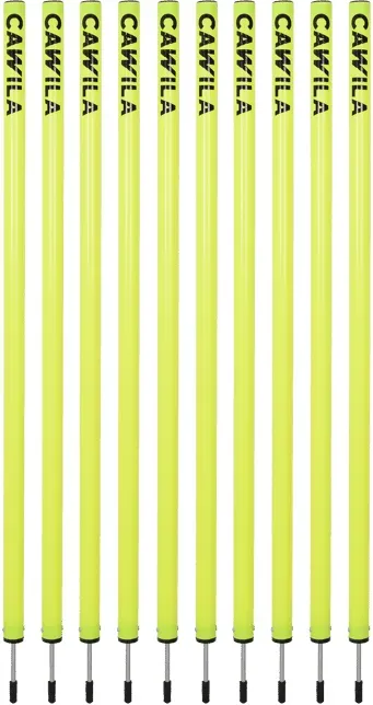 Cawila ACADEMY Slalomstangen 10er Set (33mmx100cm) Gelb