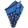 bgents Einstecktuch Handrolliertes Einstecktuch aus Seiden-Twill mit Blüten in Blau, besondere Farbbrillanz blau