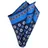 bgents Einstecktuch Handrolliertes Einstecktuch aus Seiden-Twill mit Blüten in Blau, besondere Farbbrillanz blau