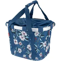 KLICKfix Bikebasket Blue Flowers blau