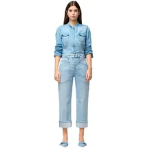 MAC Baggy Straight Jeans in Hellblauer Waschung-D36