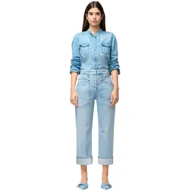 MAC Baggy Straight Jeans in Hellblauer Waschung-D36
