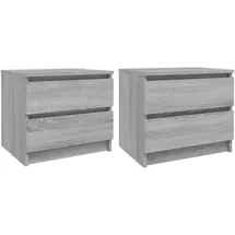 vidaXL Nachtschrank 50 x 39 x 43,5 cm Grau