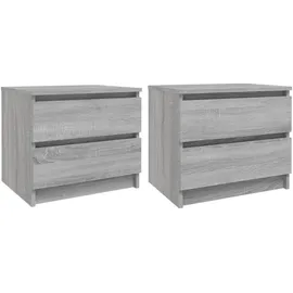vidaXL Nachtschrank 50 x 39 x 43,5 cm Grau
