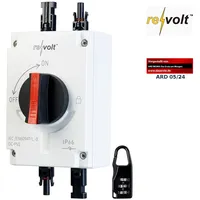 Revolt DC-Trennschalter, 4-polig, bis 1.200 V, 40 A, MC4-kompatibel,