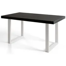 alpi möbel LOFT-U 160-260 x 77 x 90 cm schwarz/weiß