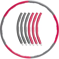 Fitness Hula Hoop Reifen - 100 cm - 1,5 kg - Rosa/Grau 100 CM