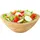 Relaxdays Salatschüssel Bambus Braun oval 12 cm