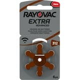 60 x Rayovac Extra Advanced 312 Hörgerätebatterien braun PR41 + 4 Stück gratis