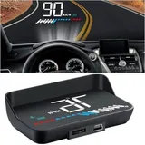 cgeamdy Auto-Neuer OBD-Tachometer HUD Head-up-Display B2 Multifunktions-Autodiagnosedetektor-Tachometer Sicheres Fahren,