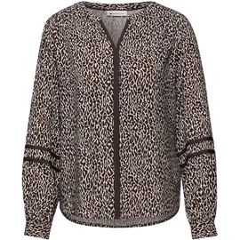STREET ONE Langarmbluse mit Leoprint Braun 40