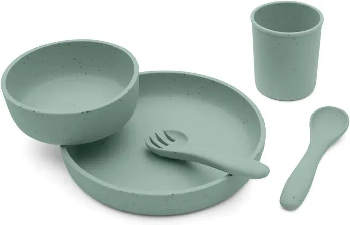 Kikka Boo Fütterset 5-tlg Platin-Silikon Salbei
