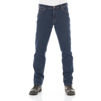 Wrangler Herren Jeans Texas Slim in dunkelblauem Cross Game-W34 / L32 Blau 34 x 32