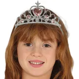 Fiestas Guirca Kostüm Tiara Diadem Kid Prinzessin Silber silberfarben