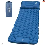 HiiPeak isomatte selbstaufblasend hoch Camping luftmatratze mit integrierten kopfkissen Outdoor campingmatte schlafmatte kleines packmass mit Fußpumpe luftzellenmatte aufblasbar