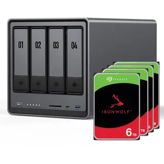 UGREEN DXP4800 24 TB SATA grau