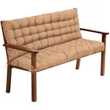 FAMIROSA Gartenbankauflage Hollywoodschaukel Auflage Wasserdicht & UV-Beständig Sitzkissen und Rückenkissen, für Gartenbank, Hollywoodschaukel, Indoor & Outdoor (Khaki, 120 x 100 cm)