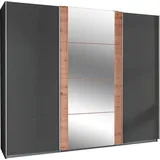WIMEX Schwebetürenschrank WIMEX "Bern Schiebetürenschrank TOPSELLER", grau (graphit, artisan oak nachbildung, alu), B:313cm H:236cm T:64cm, Spanplatte, Schränke, Schwebetürenschrank, Schrank mit zusätzlicher Innenausstattung, Garderobe