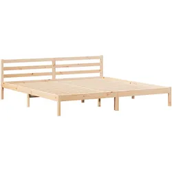 Bettgestell mit Kopfteil 200x210 cm Massivholz Kiefer