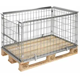 Kongamek Palettencontainer verzinkt 640mm hoch seitlich halb zu öffnen passend zu Europaletten 1200x800mm