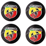 4x Radnabenkappen Mittelabdeckung Emblem Aufkleber Radnabenabdeckung Aufkleber für Fiat Abarth Skorpion