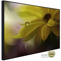 papermoon Infrarotheizung »EcoHeat - Wasssertropfen auf Blume«, Matt-Effekt - bunt
