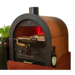 Steinbackofen Holzbackofen Pizzaofen Bausatz Valoriani mit indirekter Befeuerung
