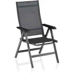 Kettler Basic+ Premium Multipositionssessel Aluminium/Outdoorgewebe - Anthrazit/Lakritz - Aluminium/Outdoorgewebe - 61