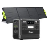 FOSSiBOT Solargenerator mit 200W Solar Panel, 2048Wh LiFePO4 Tragbare Powerstation 3 * 230V 2400W AC Steckdose mobile Stromversorgung für Wohnmobil Outdoor, Heimwerken und als Notstromaggregat