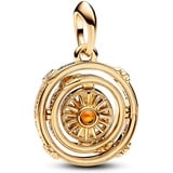 PANDORA X Game of Thrones Drehendes Astrolabe Charm-Anhänger aus Sterling Silber mit 14 Karat vergoldete Metalllegierung, Kompatibel Moments Armbändern, 762971C01